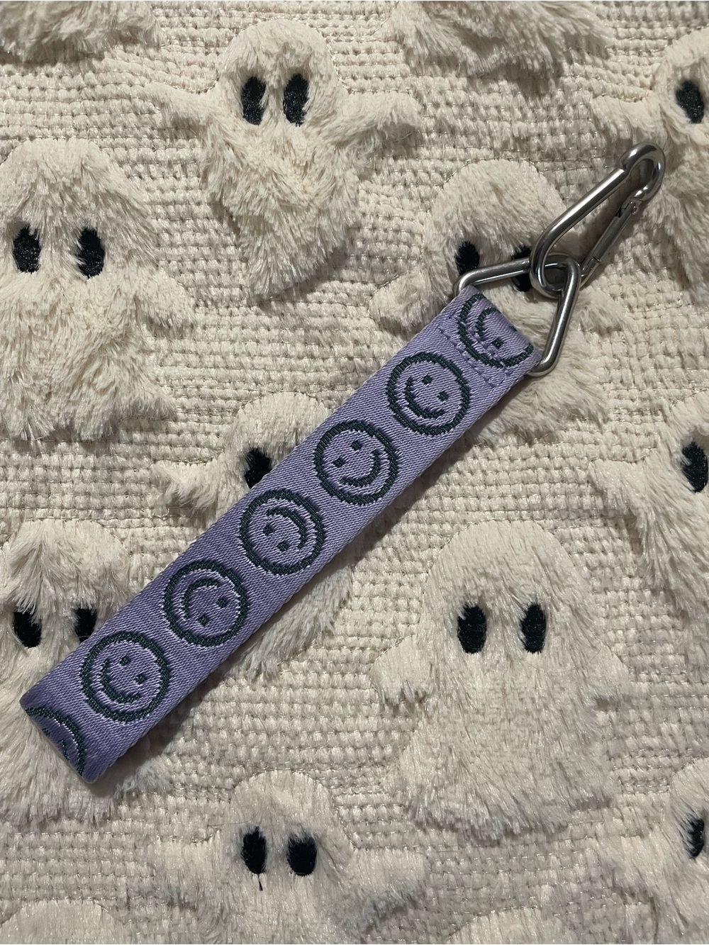 BAGGU Logo Keychain in Lilac Happy
